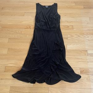 Ann Taylor Black faux wrap dress